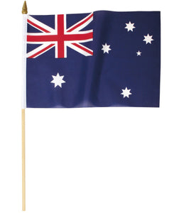 FLAG AUSTRALIAN on PLASTIC STICK 6"x12"
