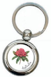 KEYRING WITH CREST Waratah KAREN BUCHAN