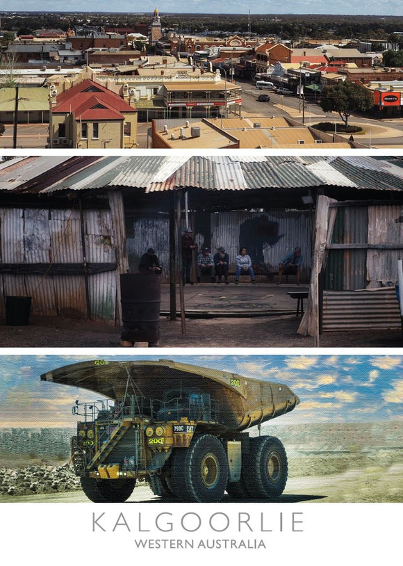 POSTCARD KALGOORLIE 3 SCENE
