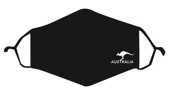 FACE MASK AUSTRALIA WITH ROO BLACK