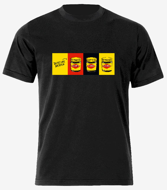 ADULT T/S VEGEMITE POP ART BLACK 2XL
