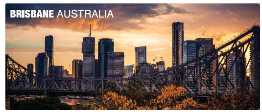 GALLERY PANORAMIC MAGNET Brisbane Bridge & Building Dusk