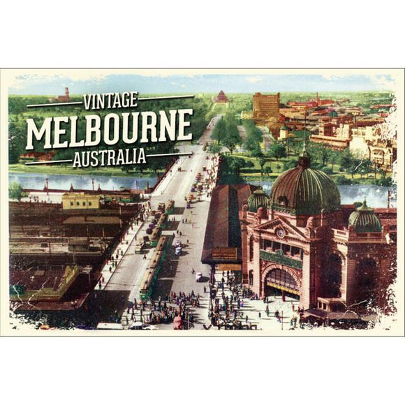 GALLERY MAGNET VINTAGE MELBOURNE Flinders St Station