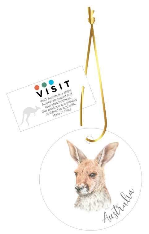 Ceramic Hanging Ornament Kangaroo Karen Buchan