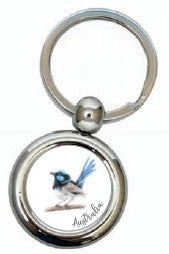 KEYRING WITH CREST Superb Fairy Wren 
KAREN BUCHAN