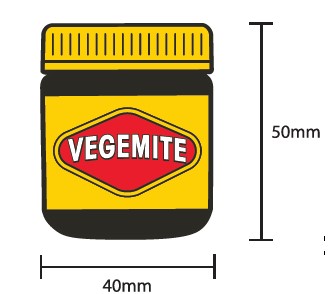 MAGNET CHROME VEGEMITE JAR