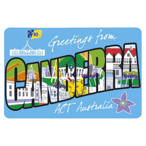 ACRYLIC SHAPED MAGNET GREETINGS FROM CANBERRA