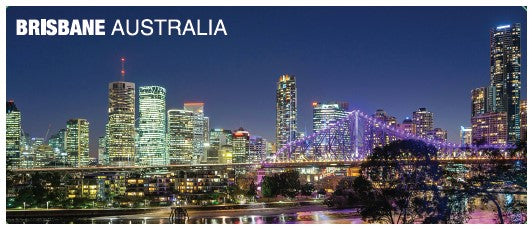 GALLERY PANORAMIC MAGNET Brisbane Bridge & Skyline Night