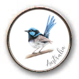 PIN 18MM Superb Fairy Wren KAREN BUCHAN