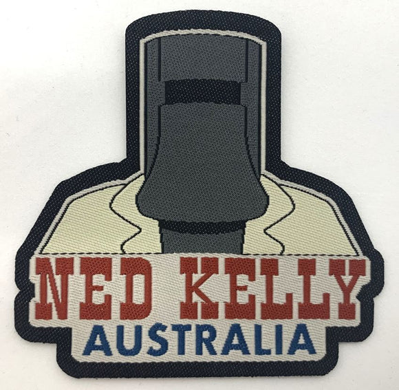 IRON ON LASER CUT BADGE ned kelly