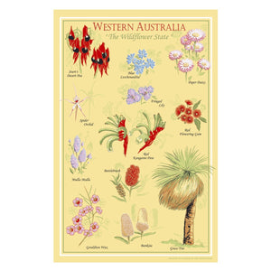 TEA TOWEL WESTERN AUSTRALIA THE WILDFLOWER STATE