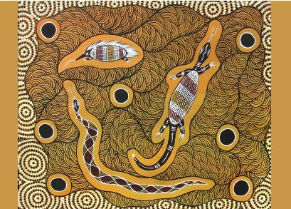 POSTCARD Earth Animals Dreamtime Kullilla-Art