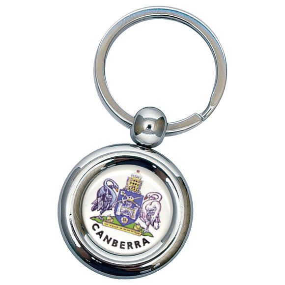 KEYRING WITH CREST CANBERRA COAT OF ARMS