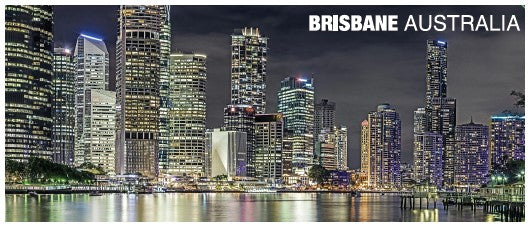 GALLERY PANORAMIC MAGNET Brisbane Night Bright Skyline view
