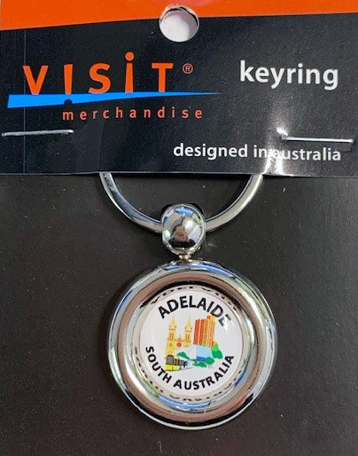 KEYRING WITH CREST ADELAIDE ICONS