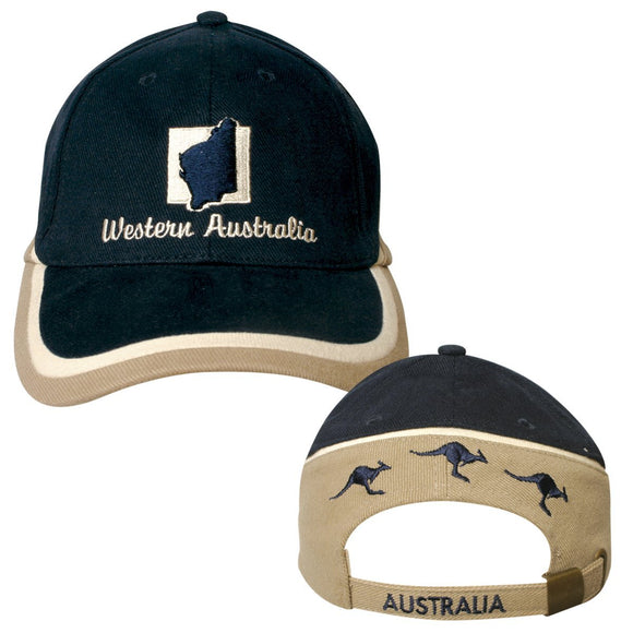 CAP WASHED COTTON WA 3D MAP NAVY KHAKI