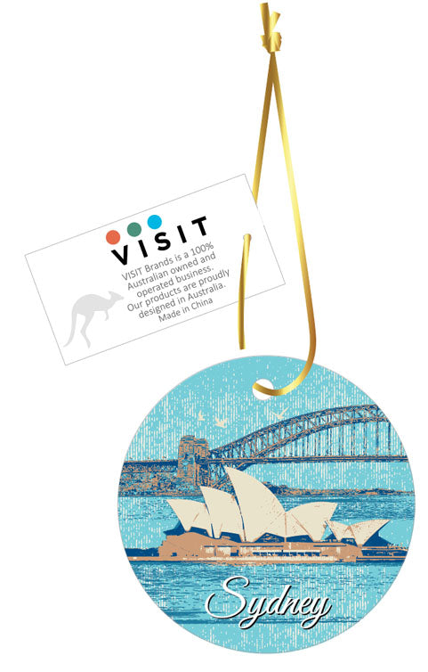 Ceramic Hanging Ornament Sydney Opera House Vintage