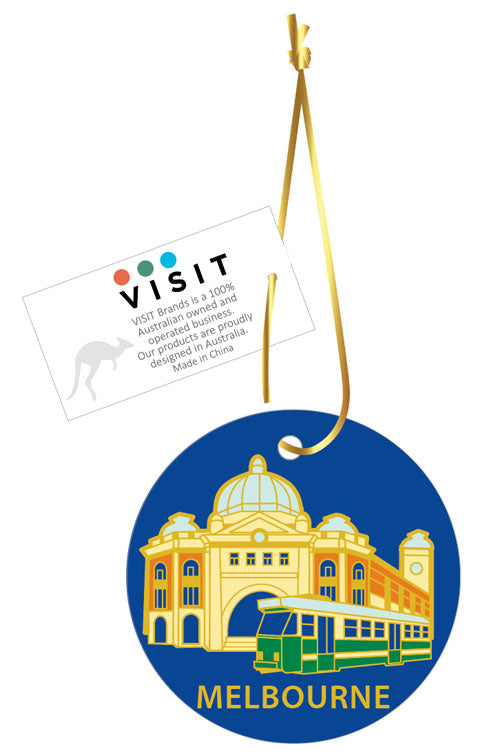 Ceramic Hanging Ornament Melbourne Station and Tram