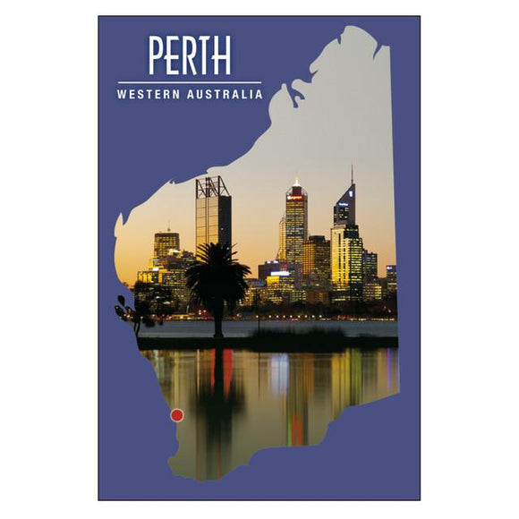 GALLERY MAGNET PERTH skyline in map