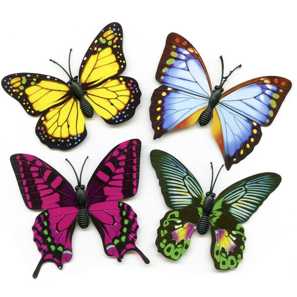 MAGNET PVC 7CM BUTTERFLY ASSORTED