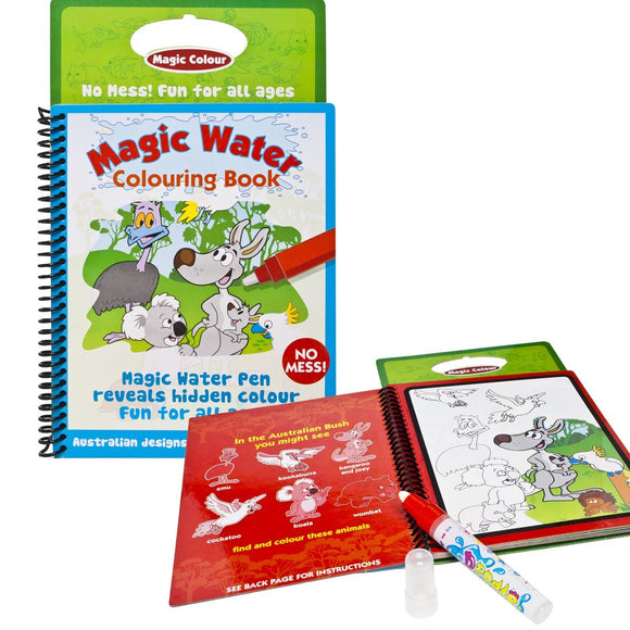 MAGIC WATER COLOURING BOOK comic animals
