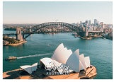 POSTCARD Sydney Opera House bridge and aerial