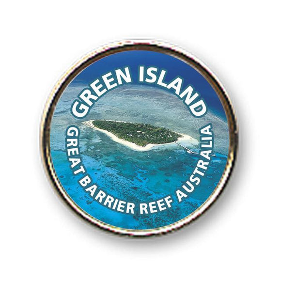 PIN 18MM GREEN ISLAND AERIAL