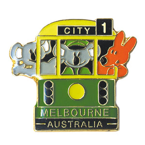 PIN CLUTCH MELBOURNE AUSTRALIA COMIC TRAM