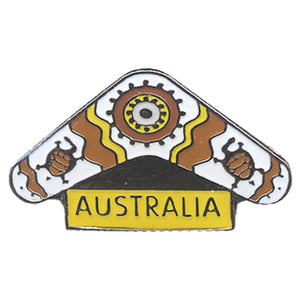 PIN CLUTCH AUSTRALIA BOOMERANG TURTLE DESIGN