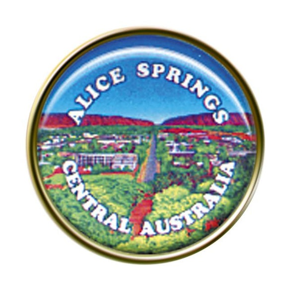 PIN 18MM ALICE SPRINGS CENTRAL AUSTRALIA TOWN VIEW