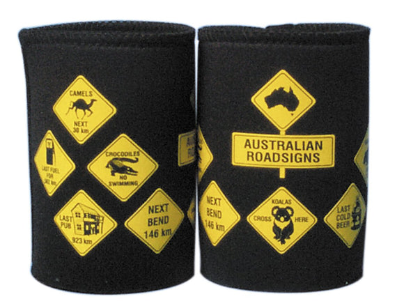 CAN COOLER AUSTRALIAN ROAD SIGNS