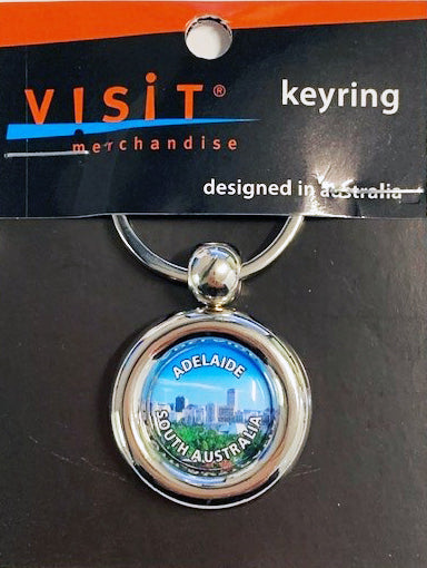KEYRING WITH CREST ADELAIDE aerial