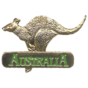 PIN CLUTCH GOLD TEXTURED AUSTRALIA KANGAROO