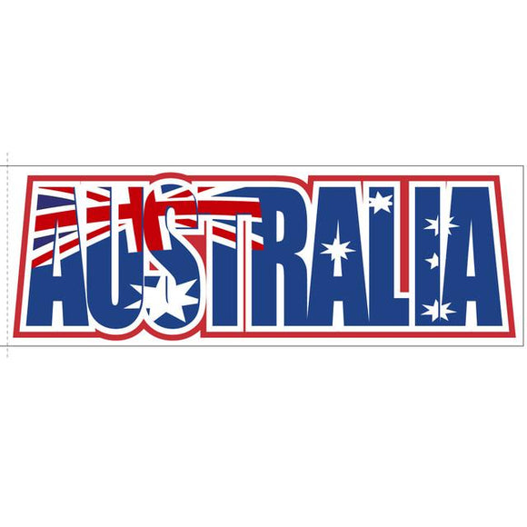 STICKER digital AUSTRALIA FLAG WORD 60X200mm
