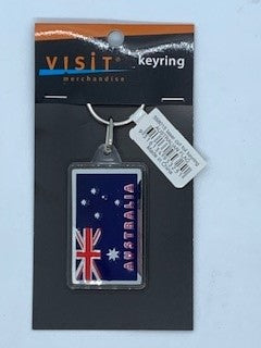 LASER CUT FOIL KEYRING AUSTRALIAN FLAG NFR