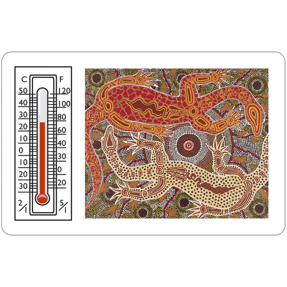 THERMOMETER MAGNET GOANNAS by RUSSELL SAUNDERS, TOBWABBA