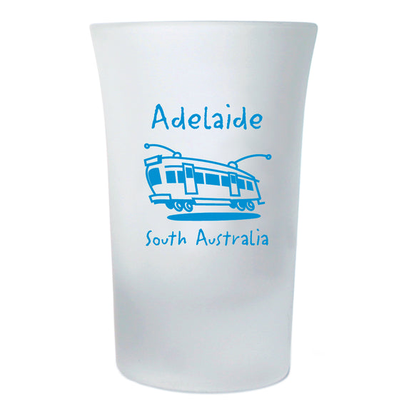 SHOT GLASS FROSTED ADELAIDE SA tram