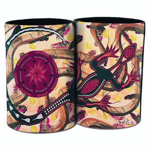 CAN COOLER GOANNA/SNAKE by RONNIE POTTER, TOBWABBA
