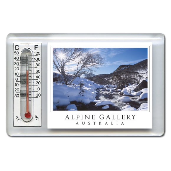 THERMOMETER MAGNET ALPINE GALLERY riverbed