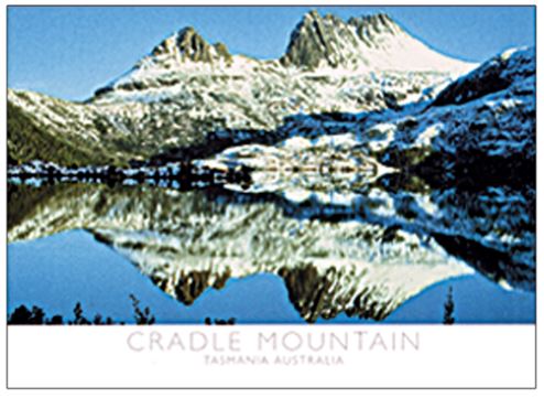 POSTCARD CRADLE MOUNTAIN /DOVE LAKE SNOW-TAS NFR