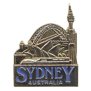 PIN CLUTCH GOLD TEXTURED SYDNEY AUSTRALIA BRIDGE
