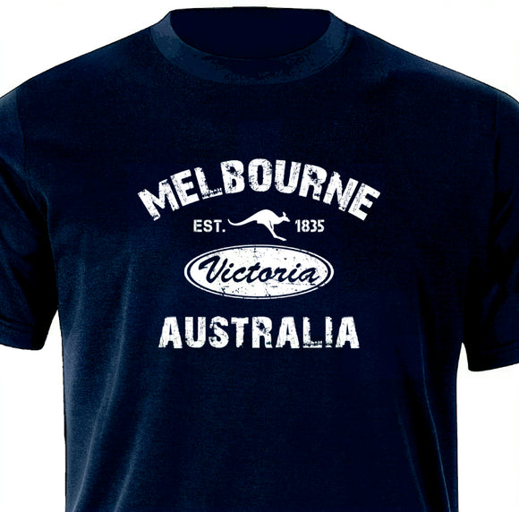 ADULT T/S MELB 1835 & ROO NAVY S