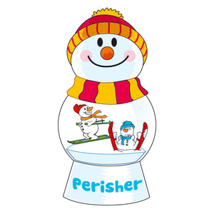 POLYRESIN 65MM WATERBALL SNOWMAN WITH HEAD PERISHER