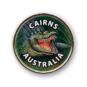 PIN 18MM CAIRNS CROCODILE AUSTRALIA