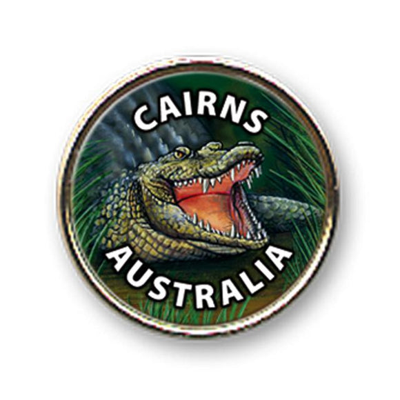 PIN 18MM CAIRNS CROCODILE AUSTRALIA