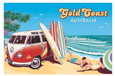 GALLERY MAGNET Gold Coast Retro Kombi